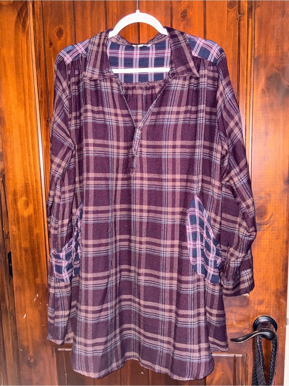 Umgee Plaid Tunic Top